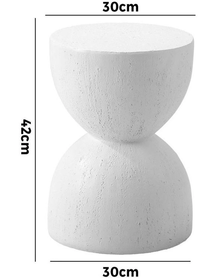 Oikiture Coffee Side Table Bedside End Magnesium Cement Stool Stand image 3