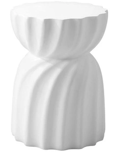 Oikiture Coffee Side Table Bedside End Stool Stand Magnesium Cement