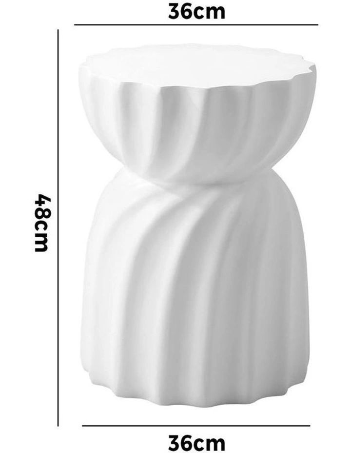 Oikiture Coffee Side Table Bedside End Stool Stand Magnesium Cement image 3