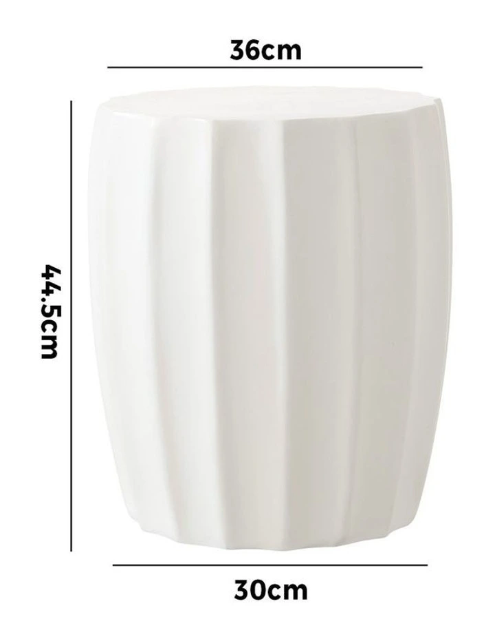 Oikiture Side Table End Stool Coffee Bedside Stand Magnesium Cement image 3