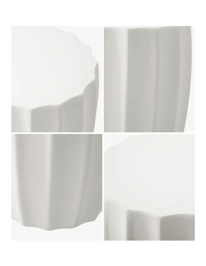 Oikiture Side Table End Stool Coffee Bedside Stand Magnesium Cement image 6