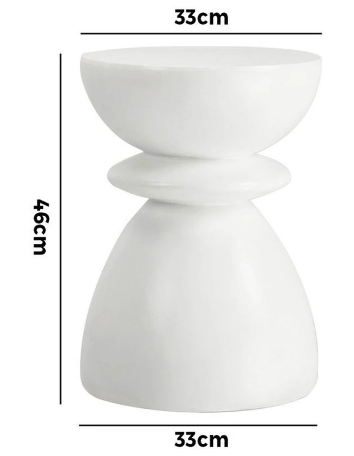 Oikiture Side Table Round Coffee End Stool Bedside Stand Stone Patio Garden image 3