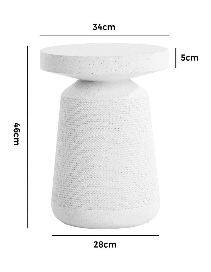 Oikiture Side Table Coffee Bedside Tables End Stool Stand Nightstand White image 3