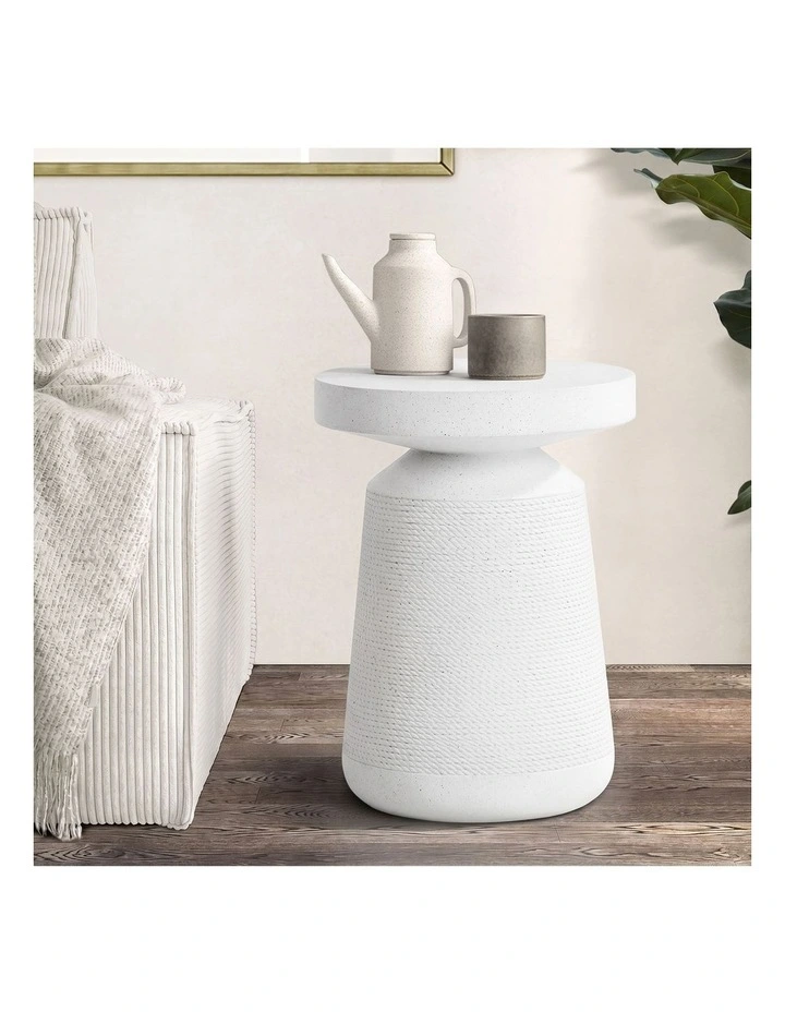 Oikiture Side Table Coffee Bedside Tables End Stool Stand Nightstand White image 4