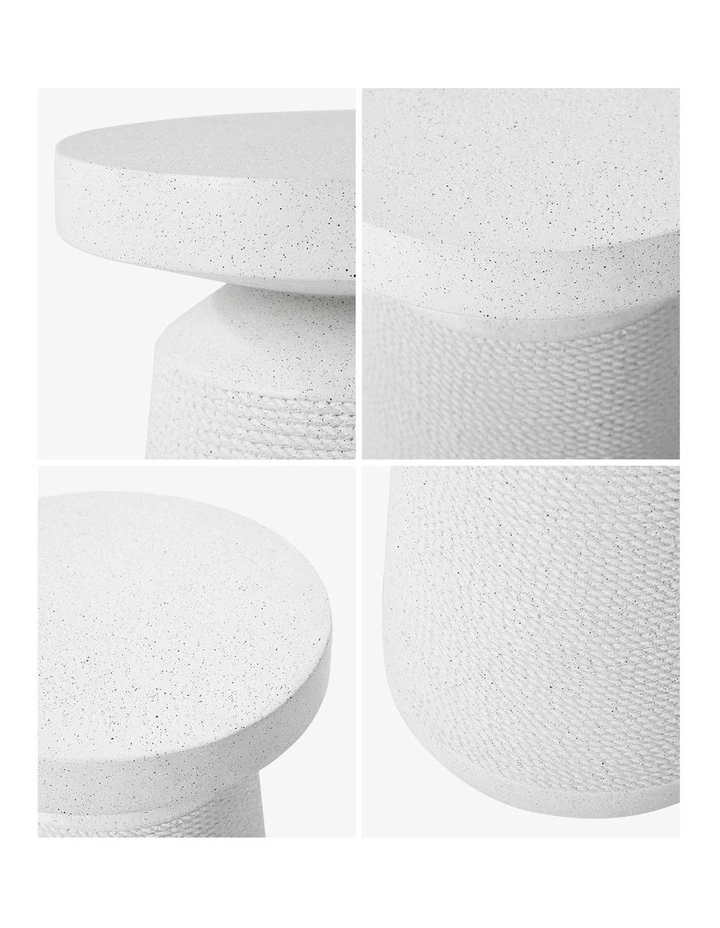 Oikiture Side Table Coffee Bedside Tables End Stool Stand Nightstand White image 6