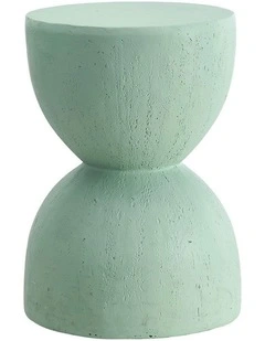 Oikiture Side Table Coffee Bedside End Stool Stand Magnesium Cement Green