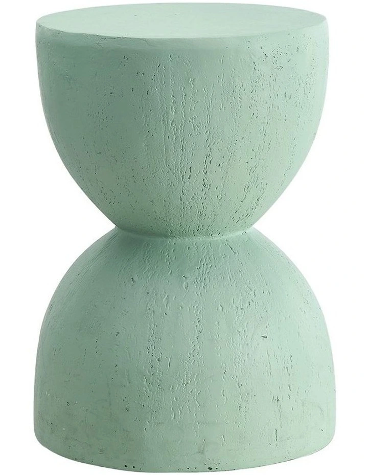 Oikiture Side Table Coffee Bedside End Stool Stand Magnesium Cement Green image 1