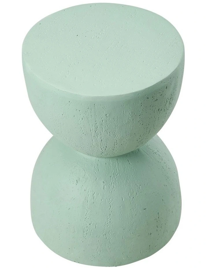 Oikiture Side Table Coffee Bedside End Stool Stand Magnesium Cement Green image 2