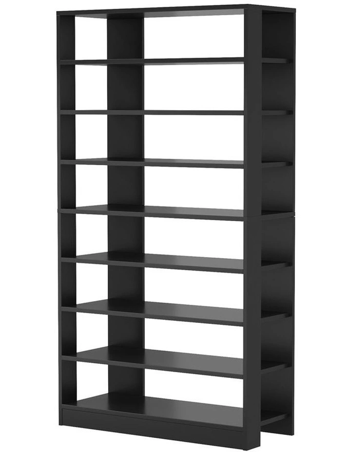 Oikiture Shoe Rack 9 Tiers Shelf Storage Cabinet Organiser 54 Pairs Black image 1