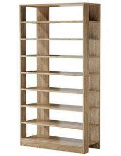 Oikiture Shoe Rack 9 Tiers Shelf Storage Cabinet Organiser 54 Pairs Natural