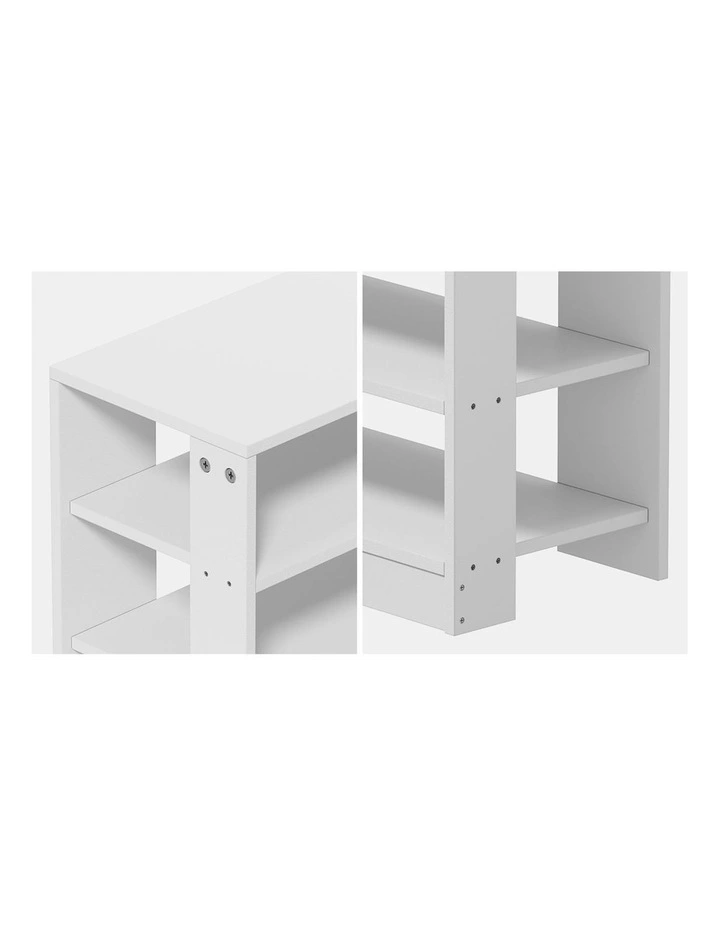 Oikiture Shoe Rack 9 Tiers Shelf Storage Cabinet Organiser 54 Pairs White image 6