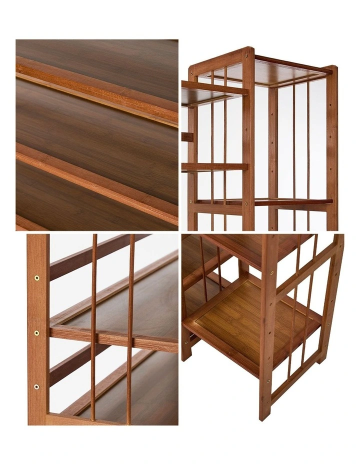 Oikiture Shoe Rack Organizer Bamboo Stand 11 Shelves with Boots Storage Brown image 6