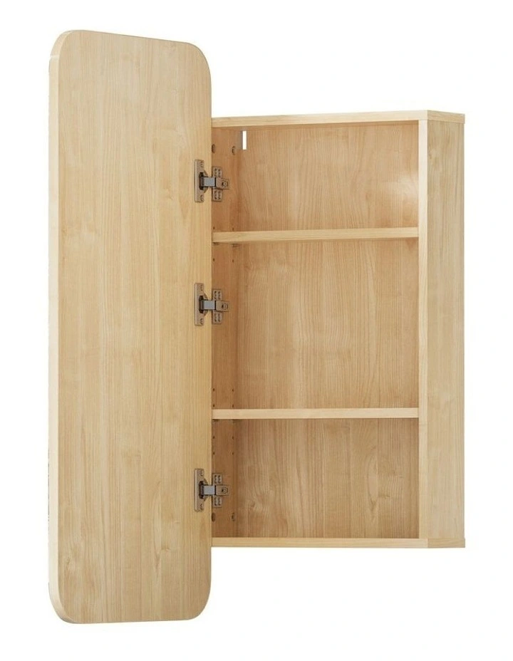 Welba Bathroom Mirror Cabinet Organiser 3-Tier Adjustable Shelves Makeup Natural image 2