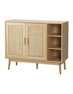 Oikiture Shoe Rack Shoes Storage Cabinet Sideboard Organiser Rattan Cupboard