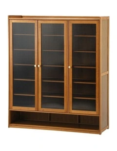 Oikiture Shoe Cabinet Shoes Storage Rack Organiser 3 Doors Shelf Brown