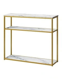 Oikiture Hall Console Table Metal Hallway Desk Entry Display Furniture