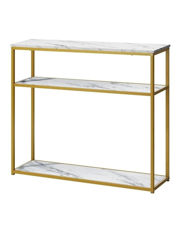 Oikiture Hall Console Table Metal Hallway Desk Entry Display Furniture image 1
