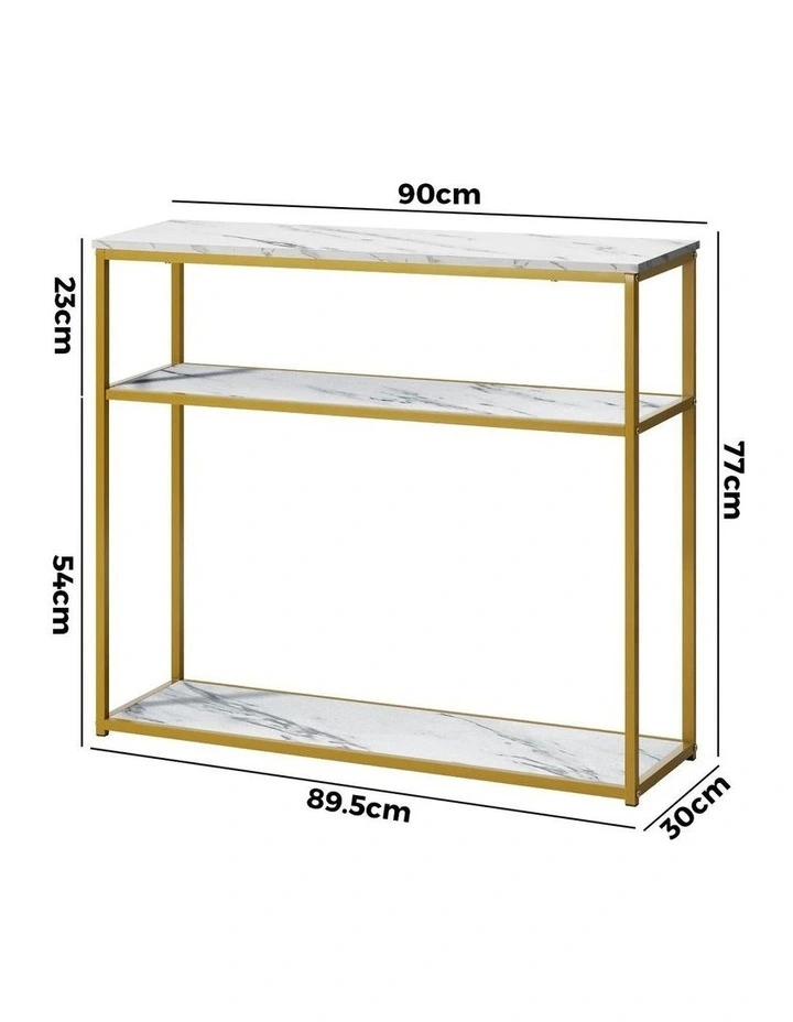 Oikiture Hall Console Table Metal Hallway Desk Entry Display Furniture image 3