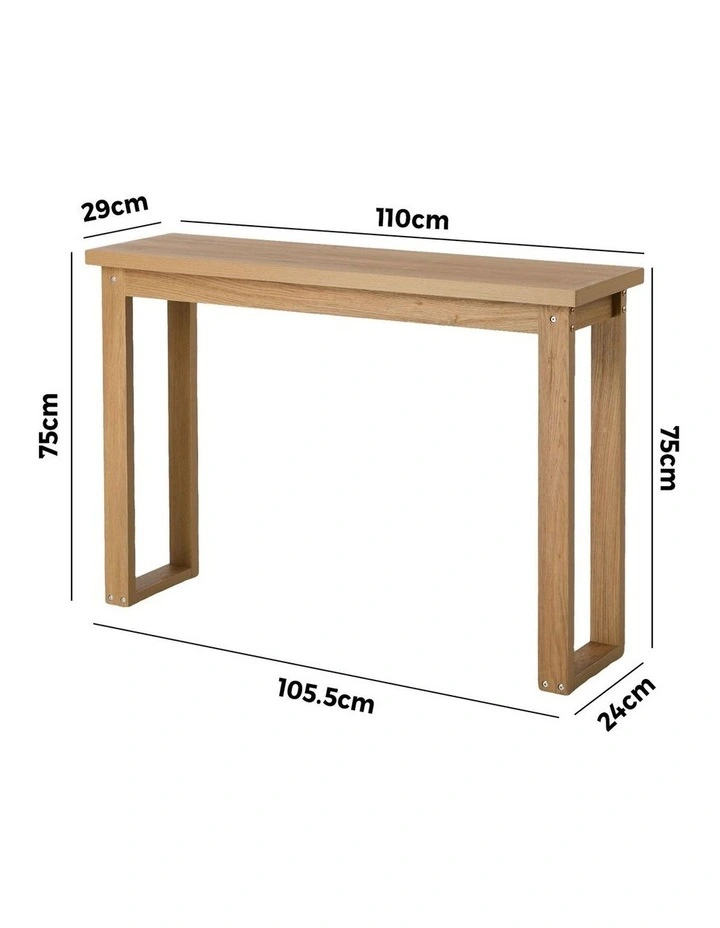 Oikiture Console Table Narrow Hall Entryway Desk Sofa Table Display Shelf image 3