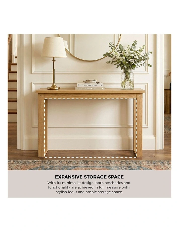 Oikiture Console Table Narrow Hall Entryway Desk Sofa Table Display Shelf image 6
