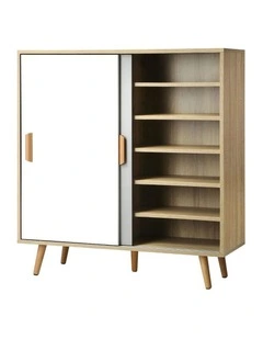 Oikiture Shoe Cabinet Storage Organiser Shoes Rack Sideboard Shelf Cupboard