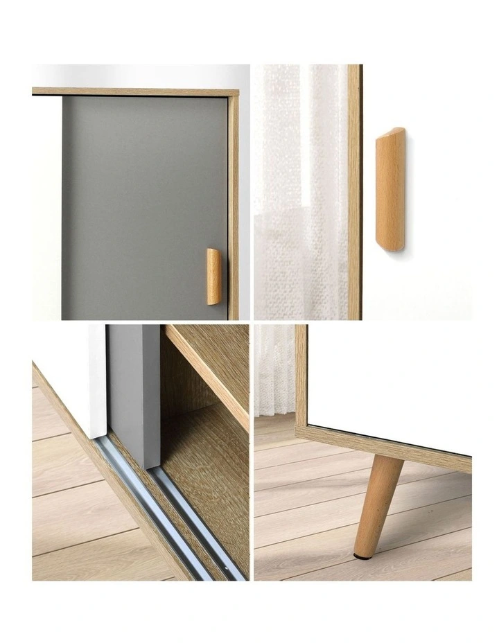 Oikiture Shoe Cabinet Storage Organiser Shoes Rack Sideboard Shelf Cupboard image 6