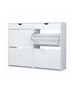 Oikiture Shoe Rack Shoe Storage Cabinet Cupboard Organiser Shelf 36 Pairs White
