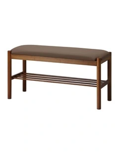 Oikiture Shoe Bench Bamboo Shoes Rack Cabinet Shelf Stool 80cm