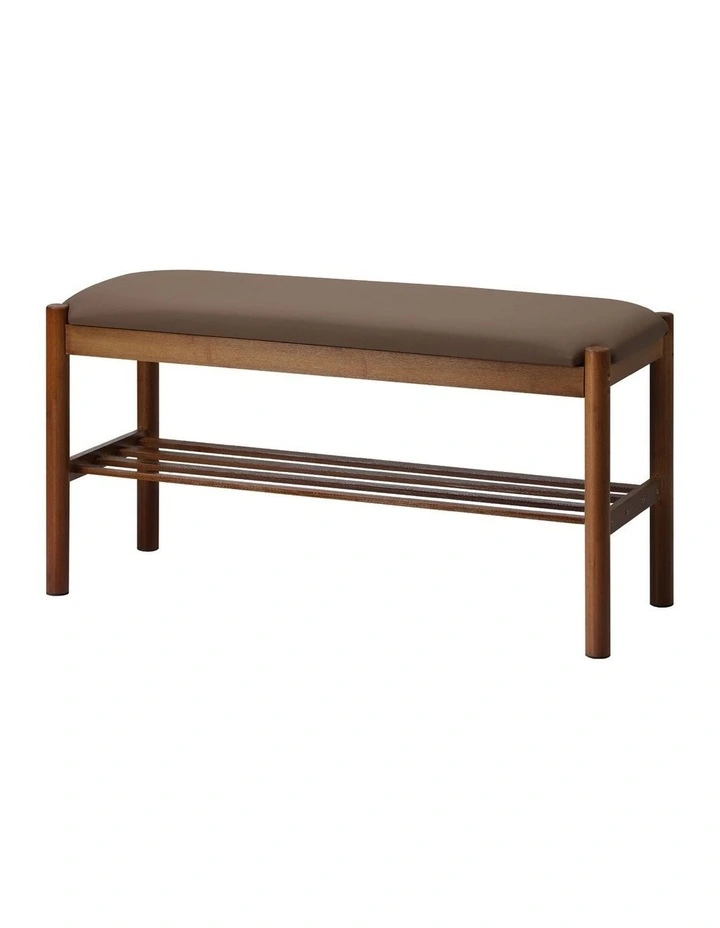 Oikiture Shoe Bench Bamboo Shoes Rack Cabinet Shelf Stool 80cm image 1