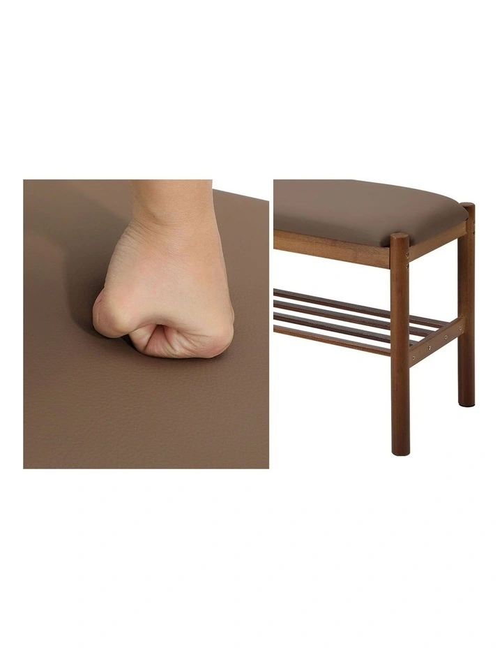 Oikiture Shoe Bench Bamboo Shoes Rack Cabinet Shelf Stool 80cm image 6