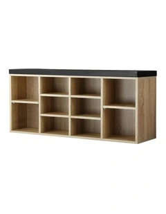 Oikiture Shoe Cabinet Bench Shoe Storage Rack PU Padded Seat Organiser Cupboard