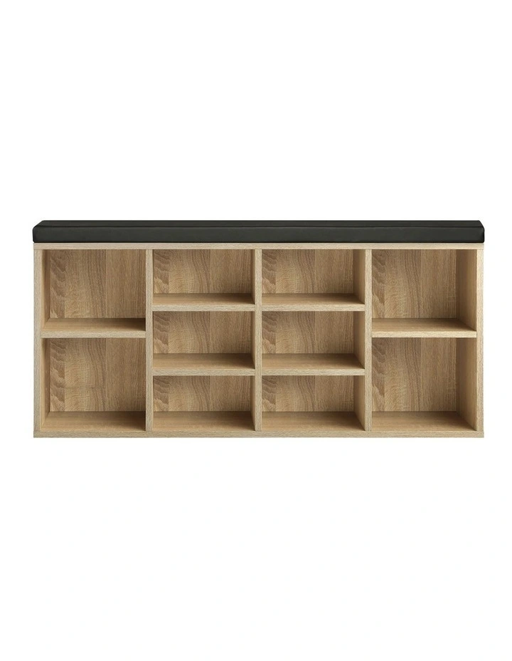 Oikiture Shoe Cabinet Bench Shoe Storage Rack PU Padded Seat Organiser Cupboard image 2