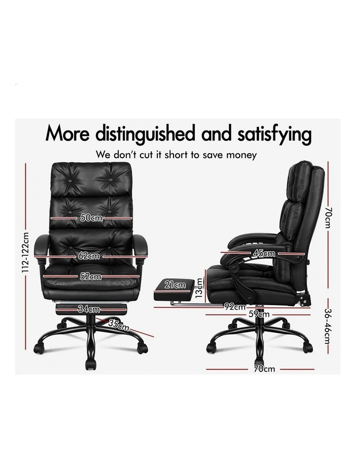Office Chair Executive Computer PU Leather Seat Work Recliner Gaming image 3