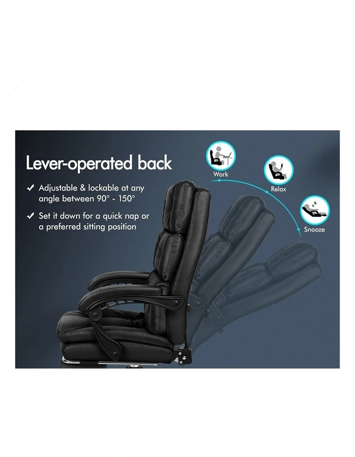 Office Chair Executive Computer PU Leather Seat Work Recliner Gaming image 5
