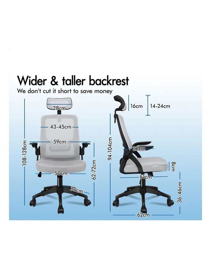 Mesh Office Chair Executive Seat Tilt Fabric Gaming Racing Computer image 3