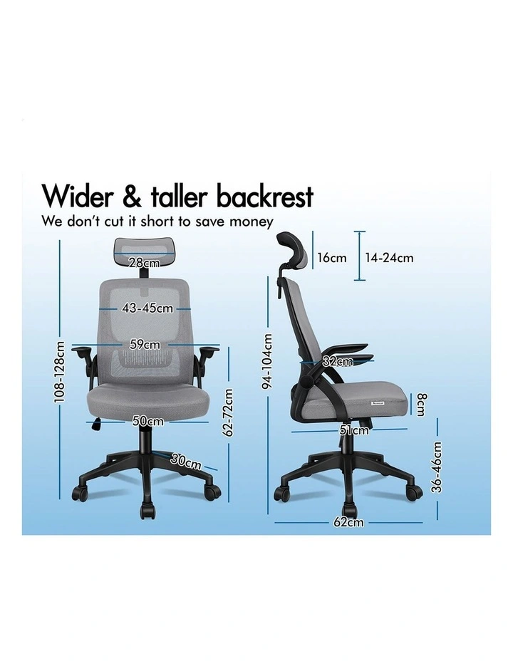 Mesh Office Chair Executive Seat Tilt Fabric Gaming Racing Computer image 3