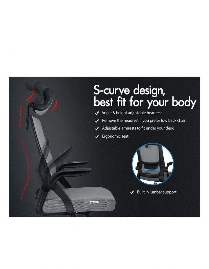 Mesh Office Chair Executive Seat Tilt Fabric Gaming Racing Computer image 6