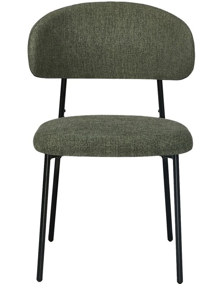Oikiture 4x Dining Chairs Kitchen Lounge Seat Linen Fabric Accent Chair Green image 2