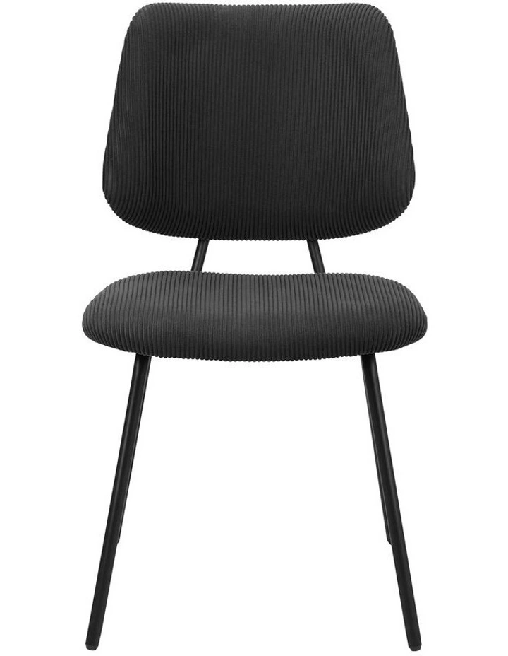 Oikiture 4x Dining Chair Vintage Retro Polyester Kitchen Padded Lounge Dark Grey image 2