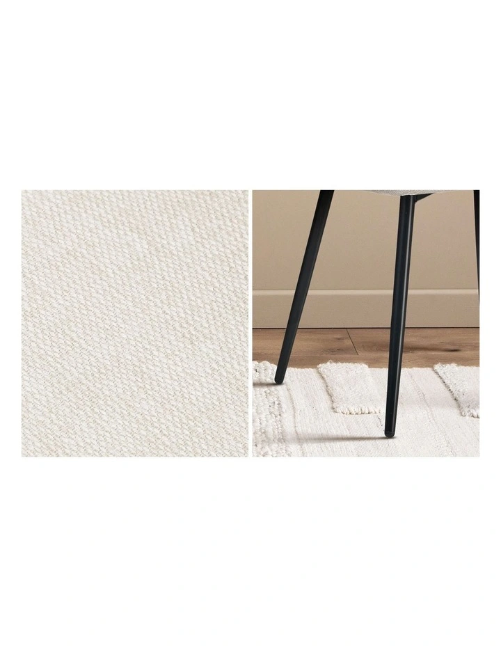 Oikiture 4x Dining Chair Accent Chairs Linen Fabric Biege image 7