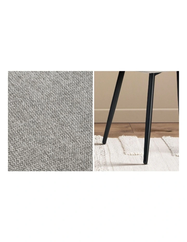 Oikiture 4x Dining Chair Accent Chairs Linen Fabric Grey image 7