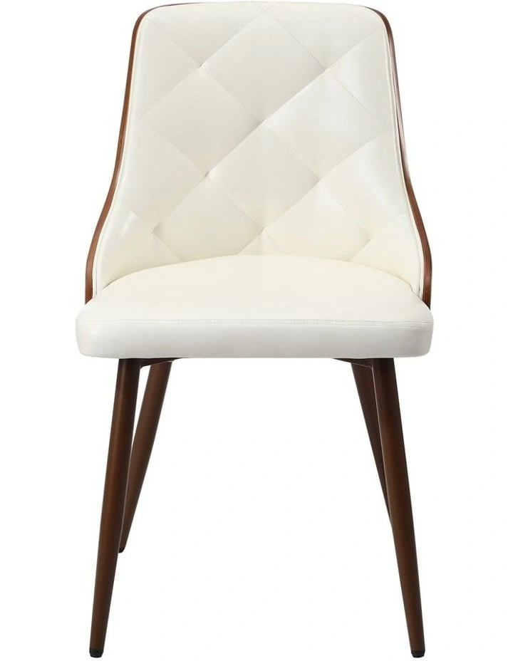 Oikiture Dining Chairs Kitchen Accent Lounge PU Leather x4 White image 2