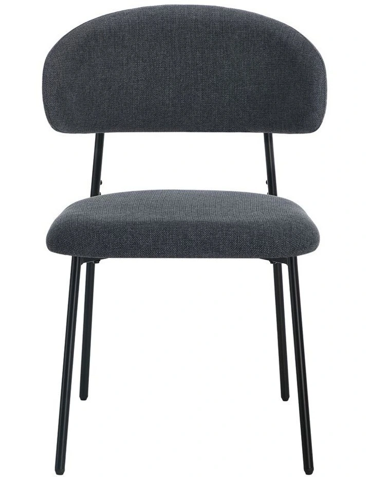 Oikiture 4x Dining Chairs Kitchen Lounge Seat Linen Fabric Accent Chair Grey image 2