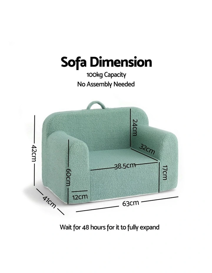 Artiss Sofa Foam Couch with Carry Handle Mint Green image 2