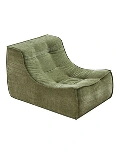 Artiss Floor Sofa Armless Chenille No Assembly Removable Cover Green