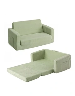 Artiss 2-in-1 Sofa Foam Couch with Side Pocket Light Green