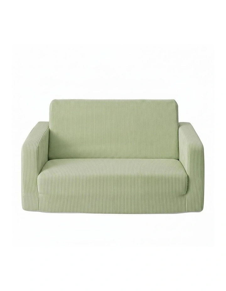 Artiss 2-in-1 Sofa Foam Couch with Side Pocket Light Green image 3
