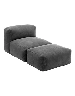 Artiss Foldable Bean Bag Sofa Bed Cloud Couch Boneless Floor Lounger Chair Grey