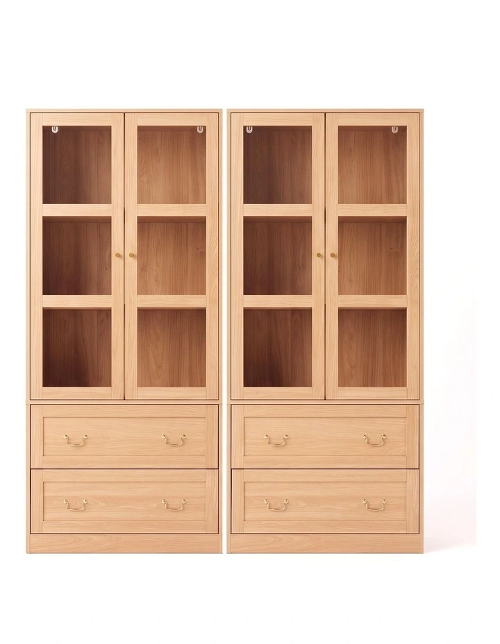 Artiss Buffet Sideboard Cabinets X2 180cm Hutch Storage Kitchen Drawer Door Wood image 3