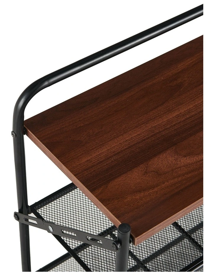 4 Tier Shoe Rack, Shoe Rack for Entryway in Black, No Assembly Needed image 6